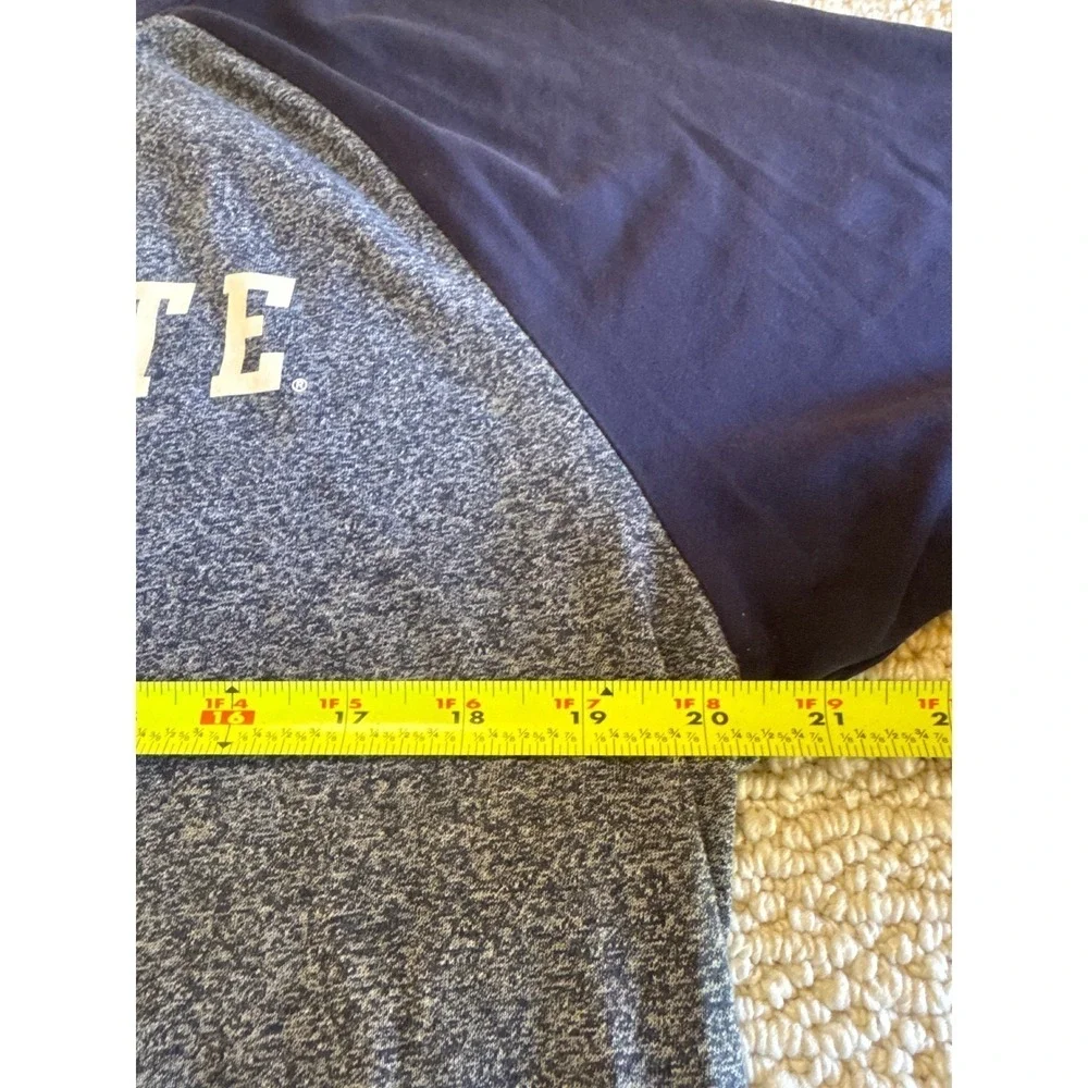 Nike Penn State University Nittany Lions Raglan T-Shirt Heather Blue Navy L